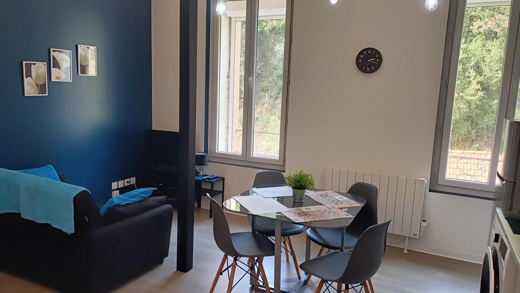 F1 Duplex Bleuet Renove Apartment Lamalou-les-Bains Bagian luar foto